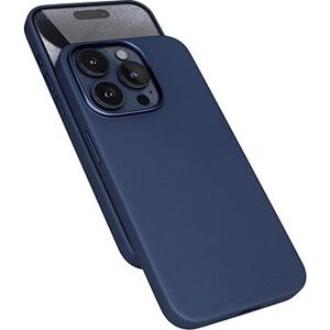 Epico Mag+ kožený kryt iPhone 15 Pro – modrý