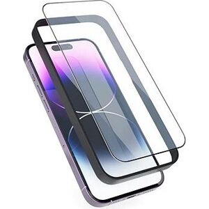 Epico Edge To Edge ochranné sklo na iPhone 14 Pro – 2 ks s inštalačným rámikom