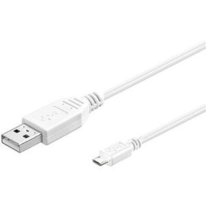 PremiumCord USB 2.0 prepojovací A-B micro 5 m biely