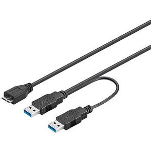 PremiumCord USB 3.0 rozdvojený napájací 0.2m