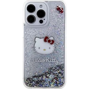 Hello Kitty Liquid Glitter Electroplating Head Logo Zadný Kryt na iPhone 15 Pro Max Transparent