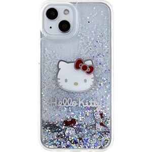 Hello Kitty Liquid Glitter Electroplating Head Logo Zadný Kryt na iPhone 15 Transparent