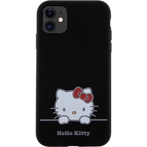 Hello Kitty Liquid Silicone Daydreaming Logo Zadný Kryt na iPhone 11 Black