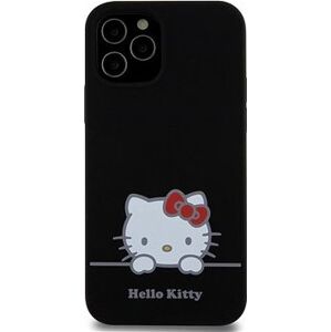 Hello Kitty Liquid Silicone Daydreaming Logo Zadný Kryt na iPhone 12/12 Pro Black