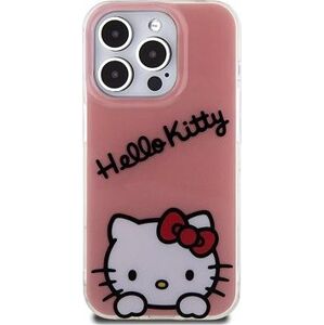 Hello Kitty IML Daydreaming Logo Zadný Kryt na iPhone 15 Pro Pink