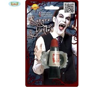 Upírie zuby s umelou krvou 15 ml – Upír – Vampír – Drakula – Halloween