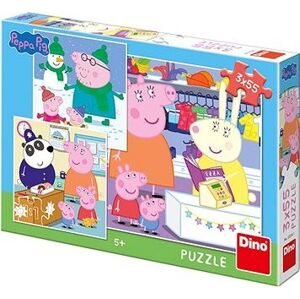 Peppa Pig: Veselé popoludnie 3× 55 Puzzle