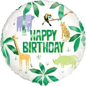 Balónik fóliový safari – happy birthday – narodeniny – 45 cm