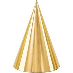 Party klobúčiky zlaté – 16 cm – 6 ks