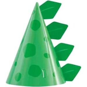 Párty kloboučky zelené - dinosaurus - 8 ks