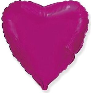Balón fóliový 45 cm srdce tmavo ružové fuksia – Valentín/svadba