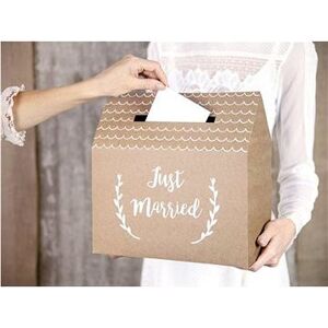 Box – škatuľka na blahoželanie – Just married 30 × 30,5 × 16,5 cm