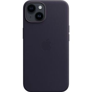 Apple iPhone 14 Kožený kryt s MagSafe atramentovo fialový