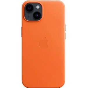 Apple iPhone 14 Kožený kryt s MagSafe oranžový