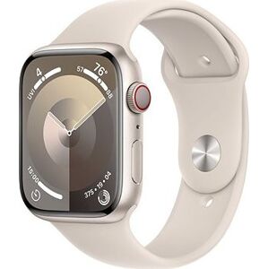 Apple Watch Series 9 45mm Cellular Hviezdno biely hliník s hviezdno bielym športovým remienkom – M/L