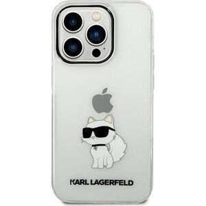 Karl Lagerfeld IML Choupette NFT Zadný Kryt pre iPhone 14 Pro Transparent