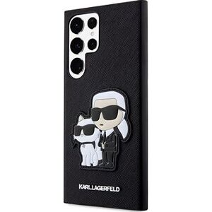 Karl Lagerfeld PU Saffiano Karl and Choupette NFT Zadný Kryt na Samsung Galaxy S23 Ultra Black