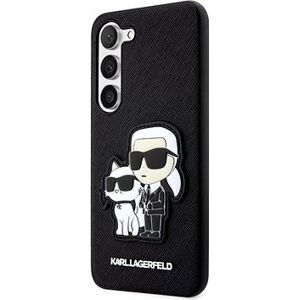 Karl Lagerfeld PU Saffiano Karl and Choupette NFT Zadný Kryt na Samsung Galaxy S23 Black