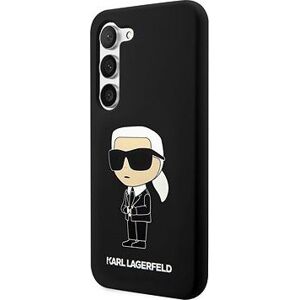 Karl Lagerfeld Liquid Silicone Ikonik NFT Zadný Kryt na Samsung Galaxy S23 Black