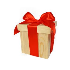 LAALU Škatuľka DELUXE drevená prírodná 17 × 17 cm
