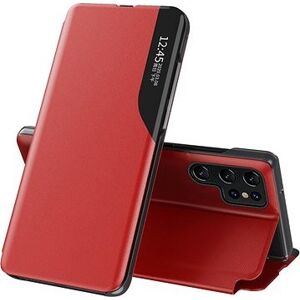Eco Leather View knižkové puzdro na Samsung Galaxy S22 Plus, červené