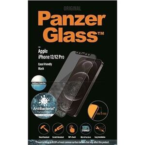 PanzerGlass Edge-to-Edge Antibacterial pre Apple iPhone 12/12 Pro čierne s Anti-Glare vrstvou