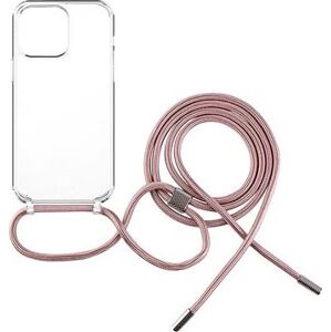 FIXED Pure Neck AntiUV s ružovou šnúrkou na krk na Apple iPhone 14 Pro Max