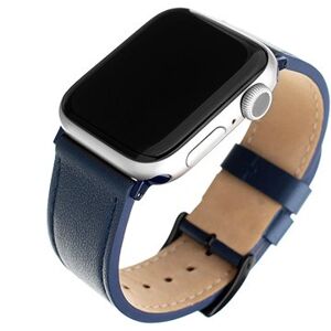 FIXED Leather Strap pre Apple Watch 42/44/45/Ultra 49mm modrý