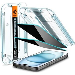 Spigen Glass tR EZ Fit HD Privacy 1 Pack iPhone 15