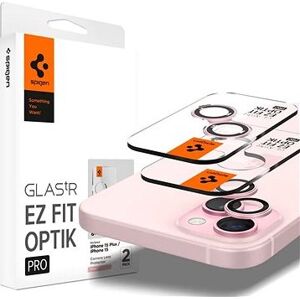 Spigen Glass tR EZ Fit Optik Pro 2 Pack Pink iPhone 15/15 Plus/14/14 Plus