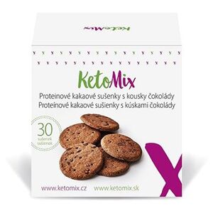 KETOMIX Proteínové kakaové sušienky s kúskami čokolády (30 sušienok)