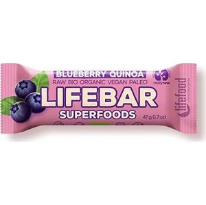 Lifefood Lifebar Superfoods RAW BIO 47 g, čučoriedka s quinoou