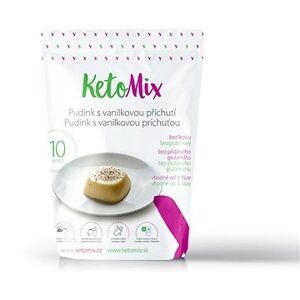 KetoMix Proteínový puding s vanilkovou príchuťou – 300 g (10 porcií)