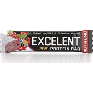 Nutrend EXCELENT protein bar, 85 g, čierne ríbezle s brusnicami