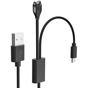 Tactical USB Nabíjací a Dátový Kábel 2 v 1 na Garmin Fenix 7 + USB-C