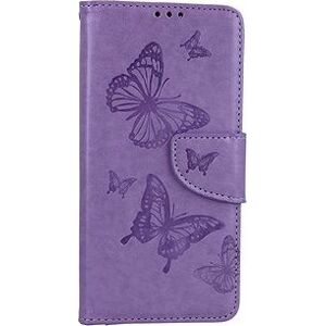 TopQ Puzdro Xiaomi Redmi Note 12S knižkové Butterfly fialové 111956
