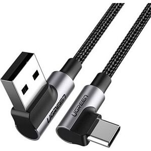 UGREEN Angled USB2.0 A to TYPE-C M/M Cable Nickel Plating Aluminum Shell with Braided 2m Black