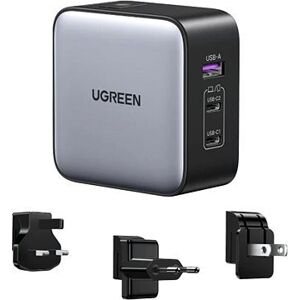 Ugreen USB-A + 2*USB-C 65 W GaN Tech Worldwide Travel Fast Charger