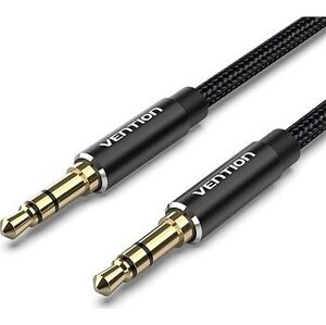 Vention Cotton Braided 3.5 mm Male to Male Audio Cable 1 m Black Aluminum Alloy Type