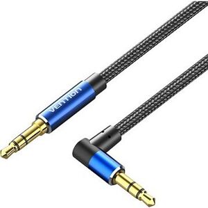 Vention Cotton Braided 3,5 mm Male to Male Right Angle Audio Cable 2M Blue Aluminum Alloy Type