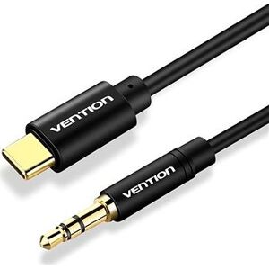 Vention Type-C (USB-C) to 3,5 mm Male Spring Audio Cable 1,5 m Black Metal Type