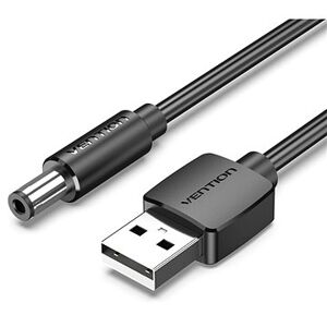 Vention USB to DC 5,5 mm Power Cord 0,5 m Black Tuning Fork Type
