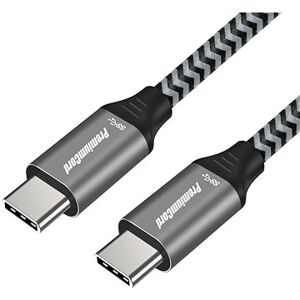 PremiumCord Kábel USB 3.2 Gen 1 USB-C male – USB-C male, bavlnené opletenie 0,5 m