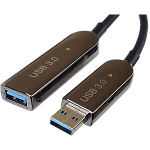 PremiumCord USB3.2 + 2.0 predlžovací optický AOC kábel A / Male – A / Female 10 m
