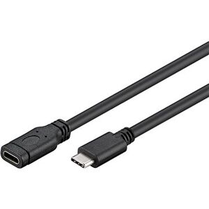 PremiumCord Predlžovací kábel USB 3.1 konektor C/male – C/female, čierny, 2 m