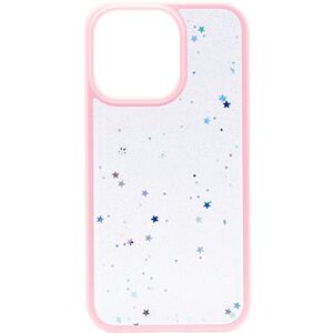 iWill Clear Glitter Star Phone Case pre iPhone 13 Pro Pink